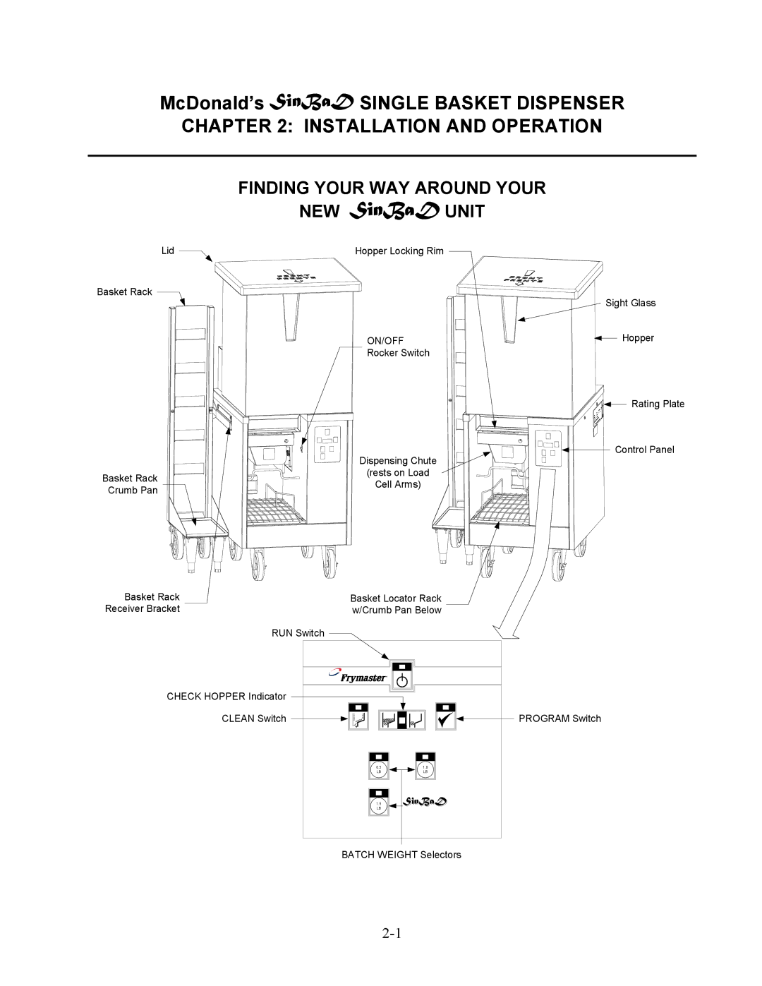 Frymaster SinBaD Series warranty Installation and Operation, Finding Your WAY around Your 