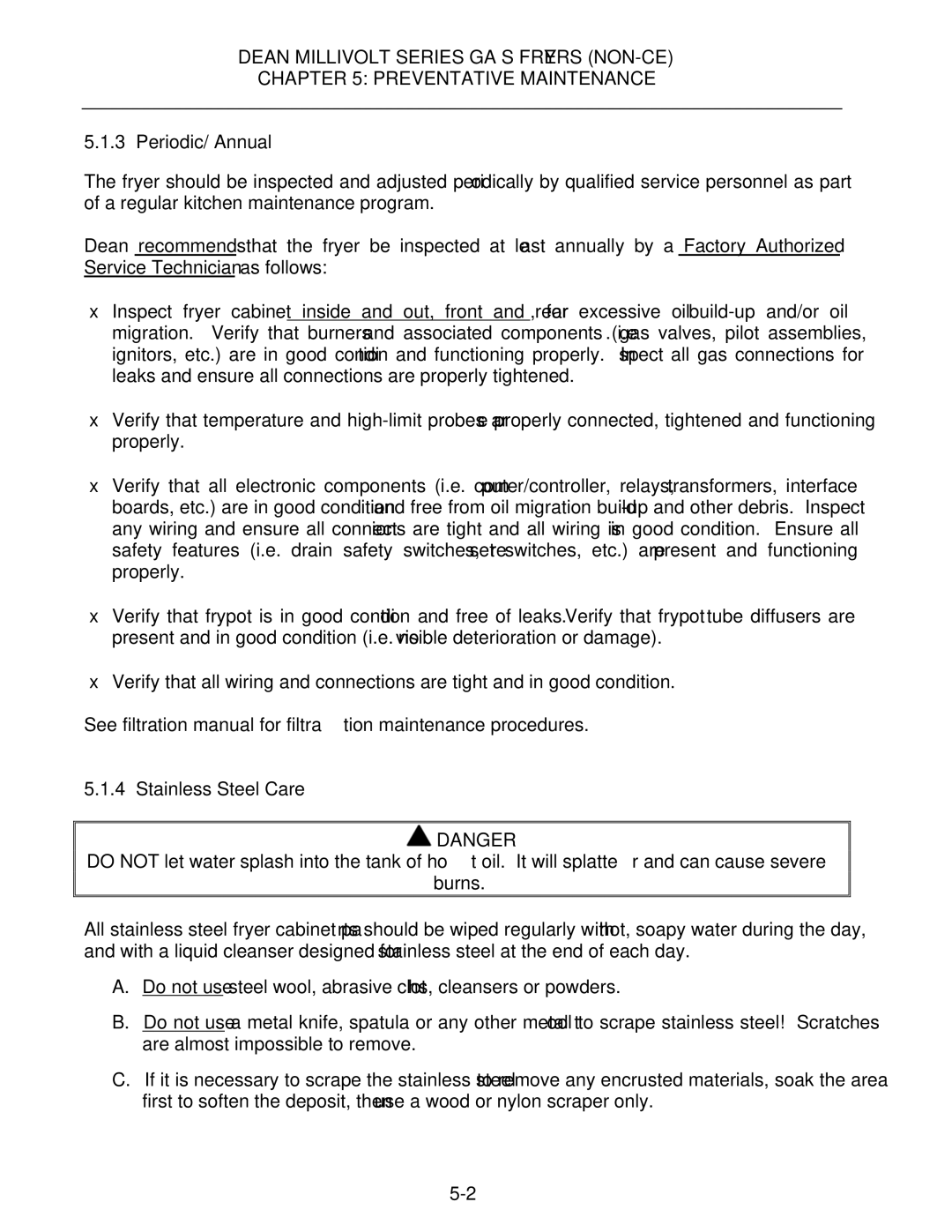 Frymaster SM35 operation manual Periodic/ Annual 