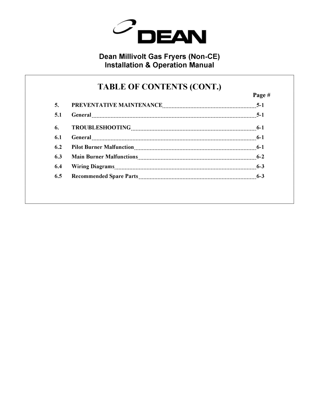 Frymaster SM35 operation manual Preventative Maintenance 