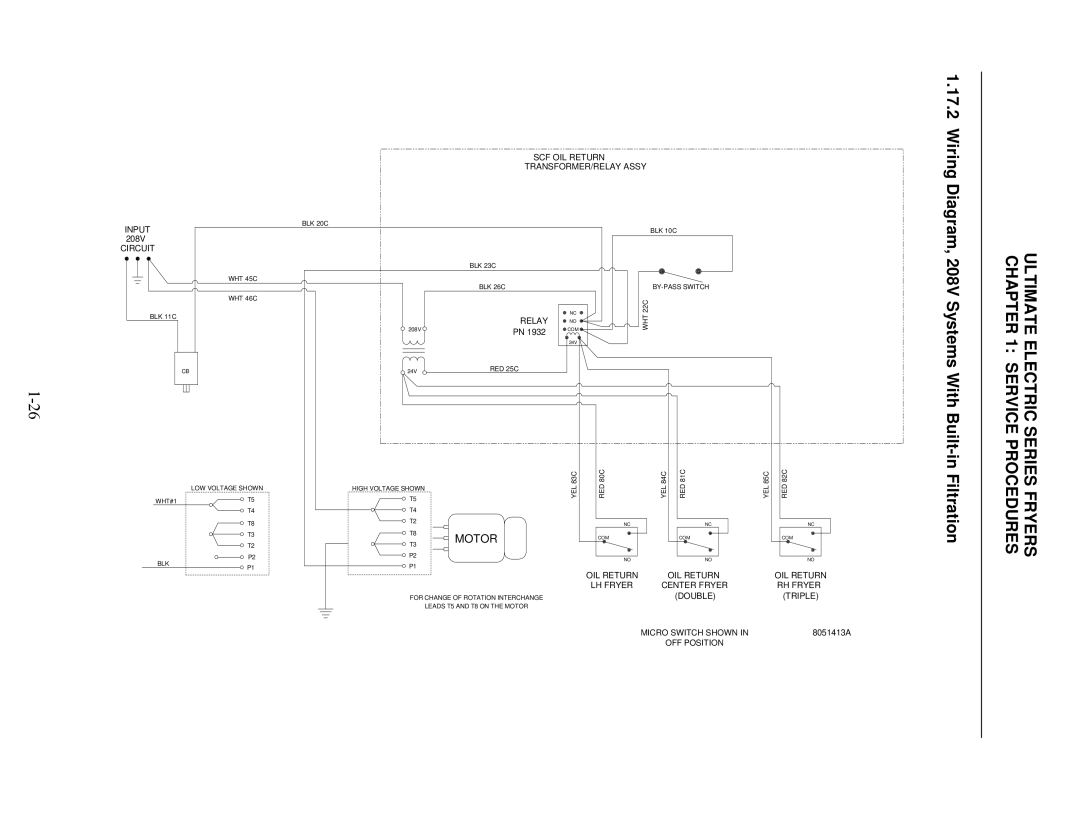 Frymaster Ultimate Electric Series manual Systems With Built-in Filtration, Wiring Diagram 