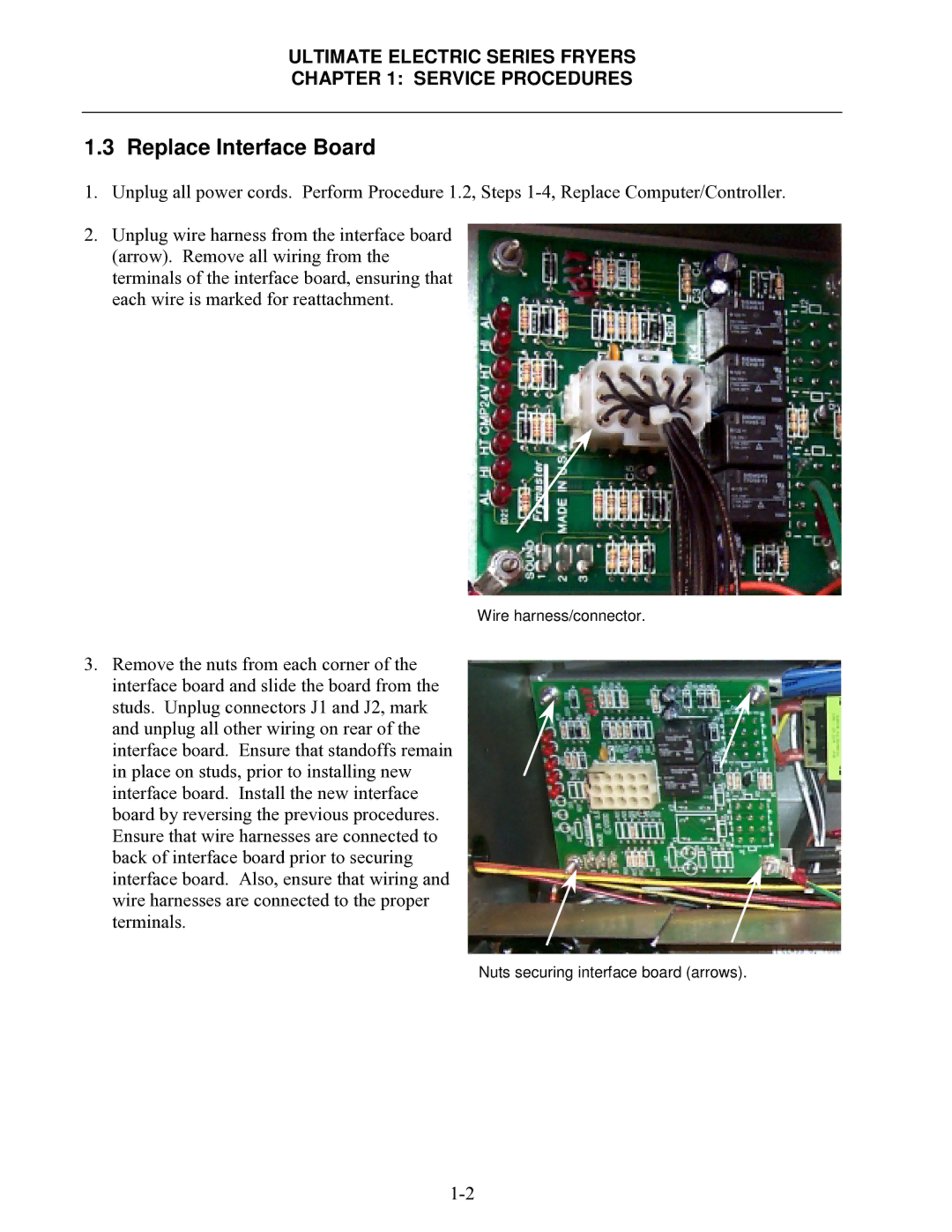 Frymaster Ultimate Electric Series manual Replace Interface Board 