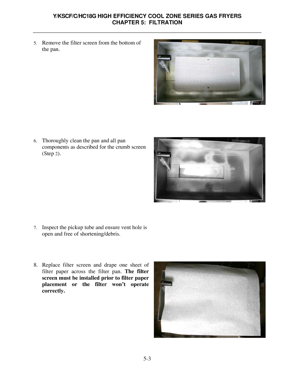 Frymaster Y/KSCF/C/HC18G operation manual 