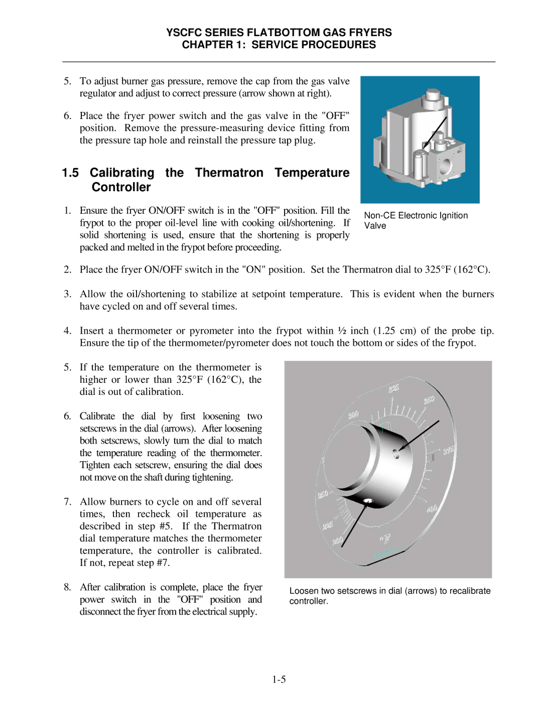 Frymaster YSCFC24GSERIES manual Calibrating the Thermatron Temperature Controller 