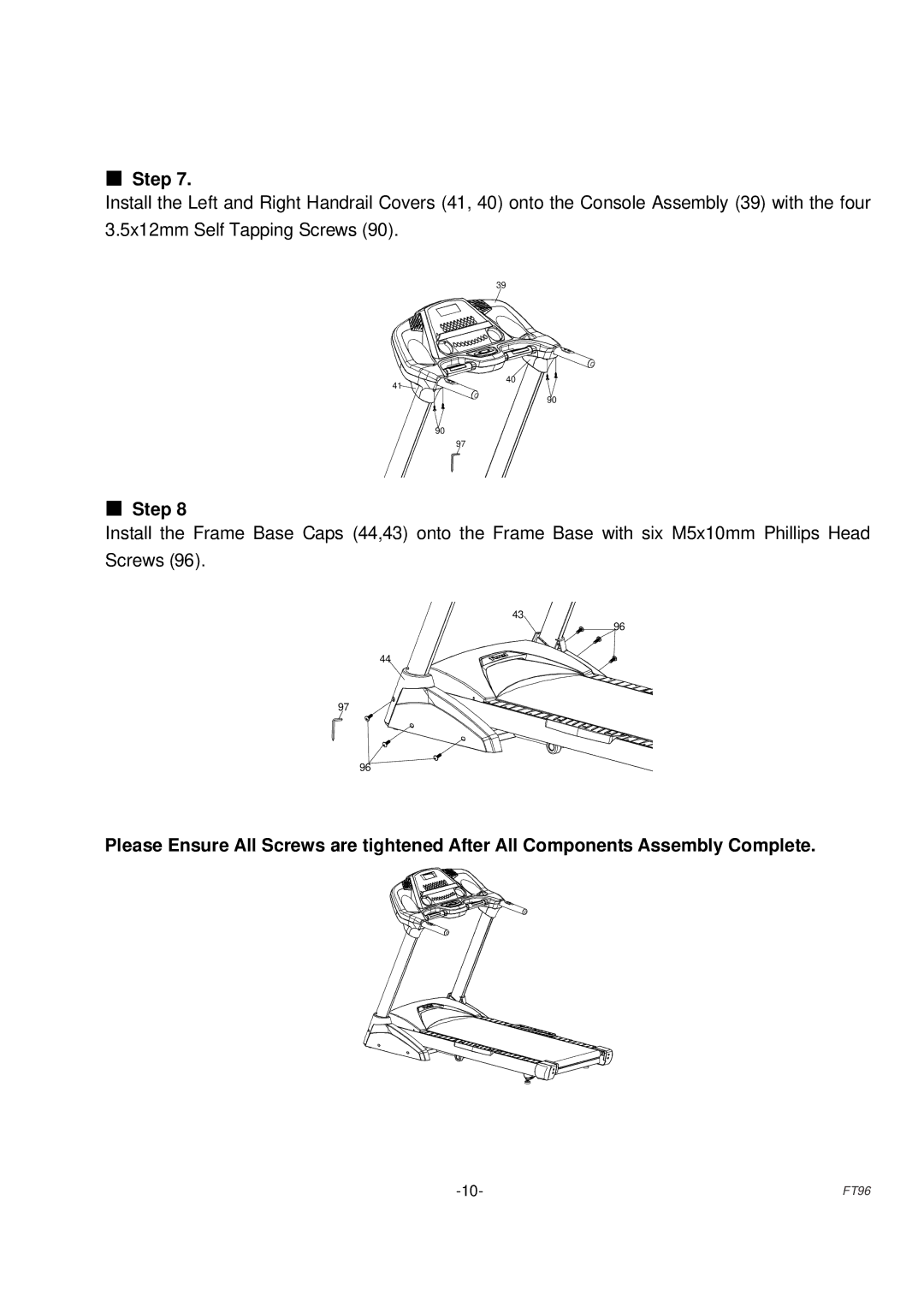 Fuel Fitness FT96 manual Step 