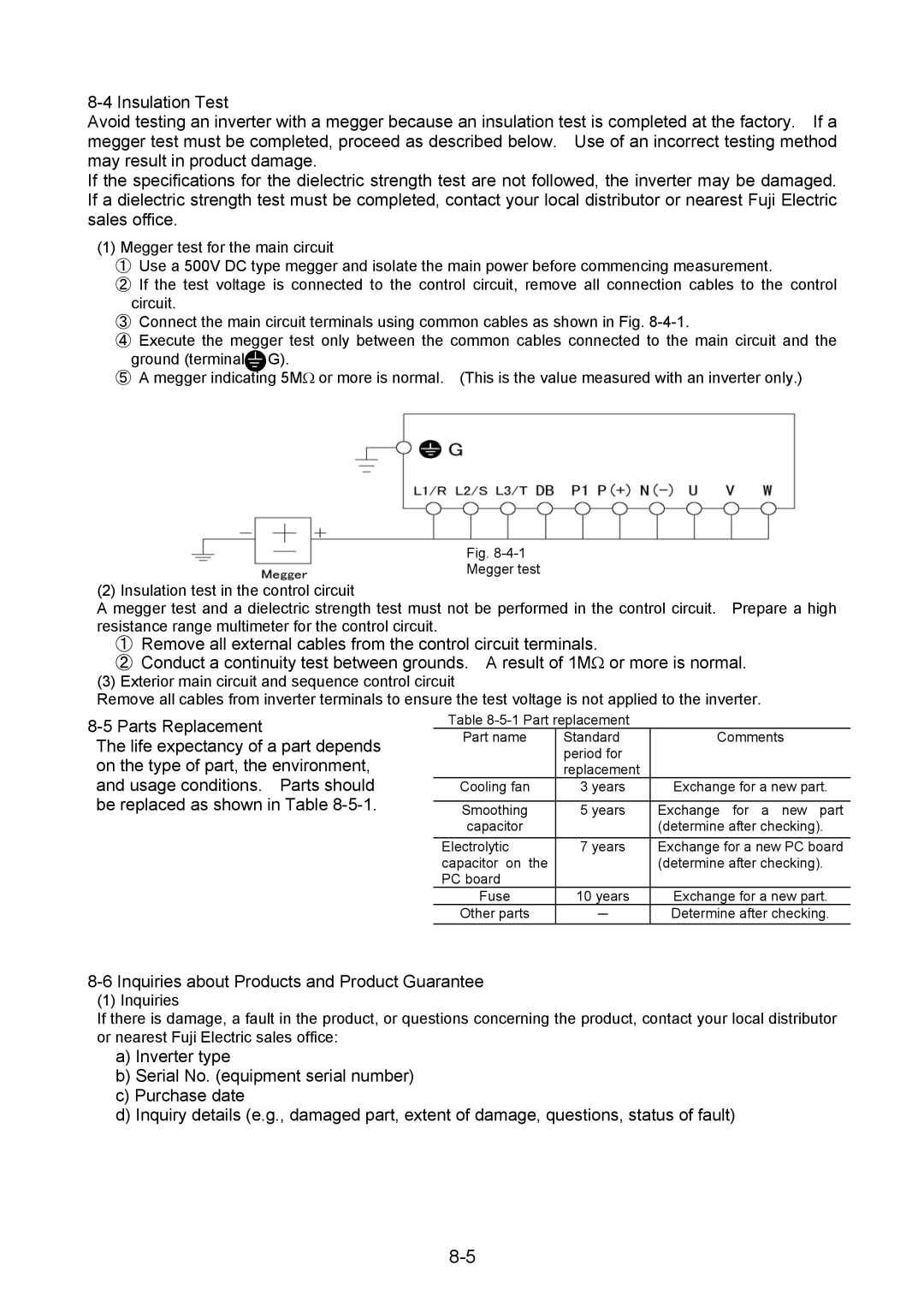 Fuji Bikes 5000G11S/P11S instruction manual Inquiries about Products and Product Guarantee 