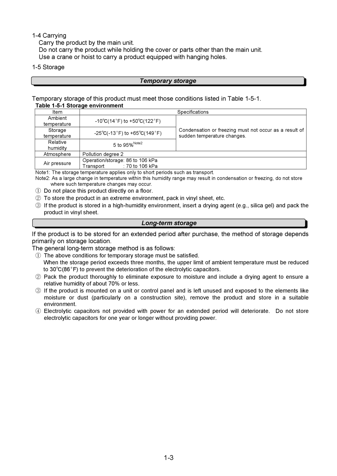 Fuji Bikes 5000G11S/P11S instruction manual Storage environment 