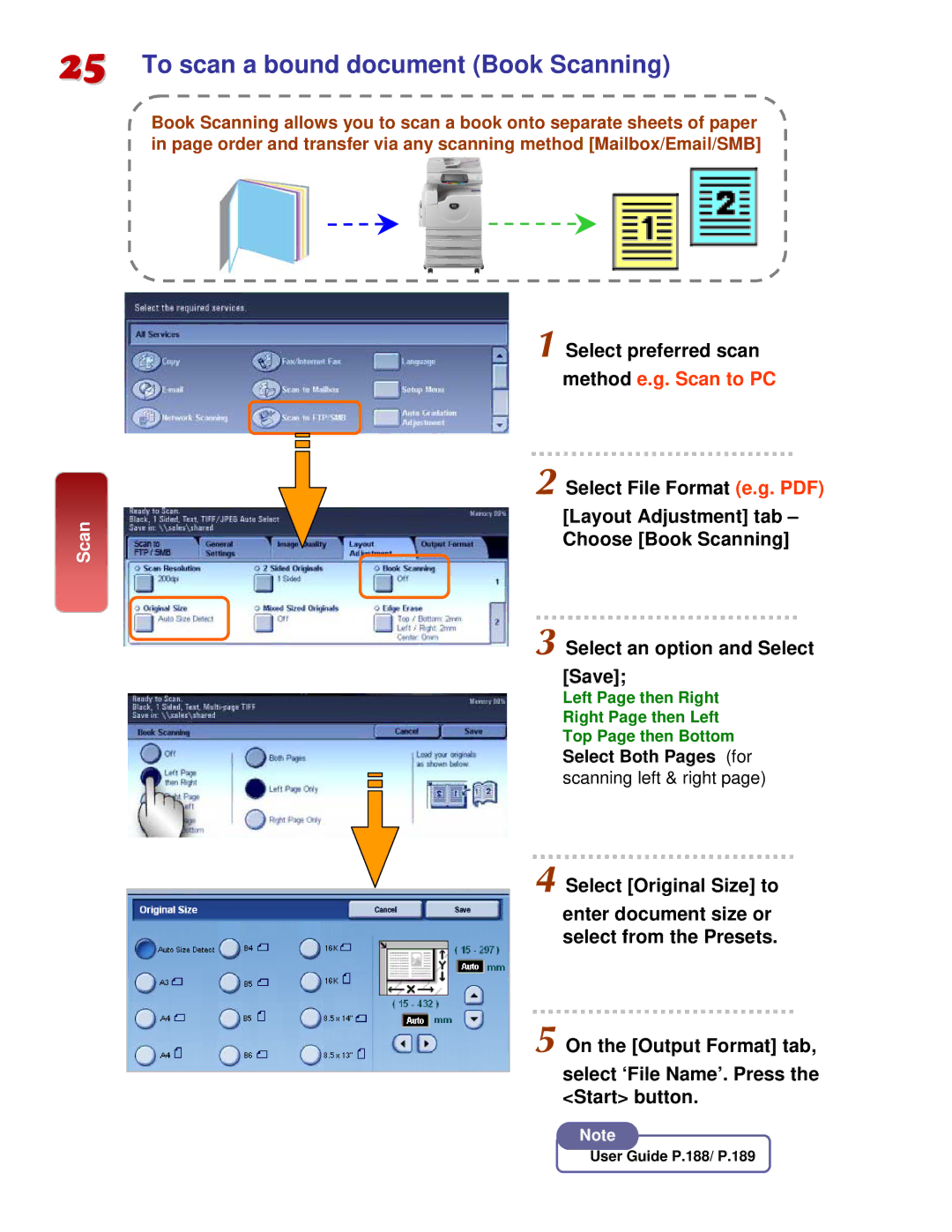 Fuji Labs C3000 manual To scan a bound document Book Scanning 