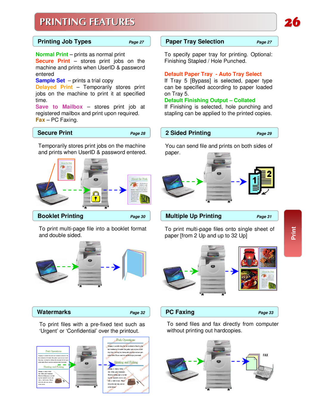 Fuji Labs C3000 manual Printing Features 