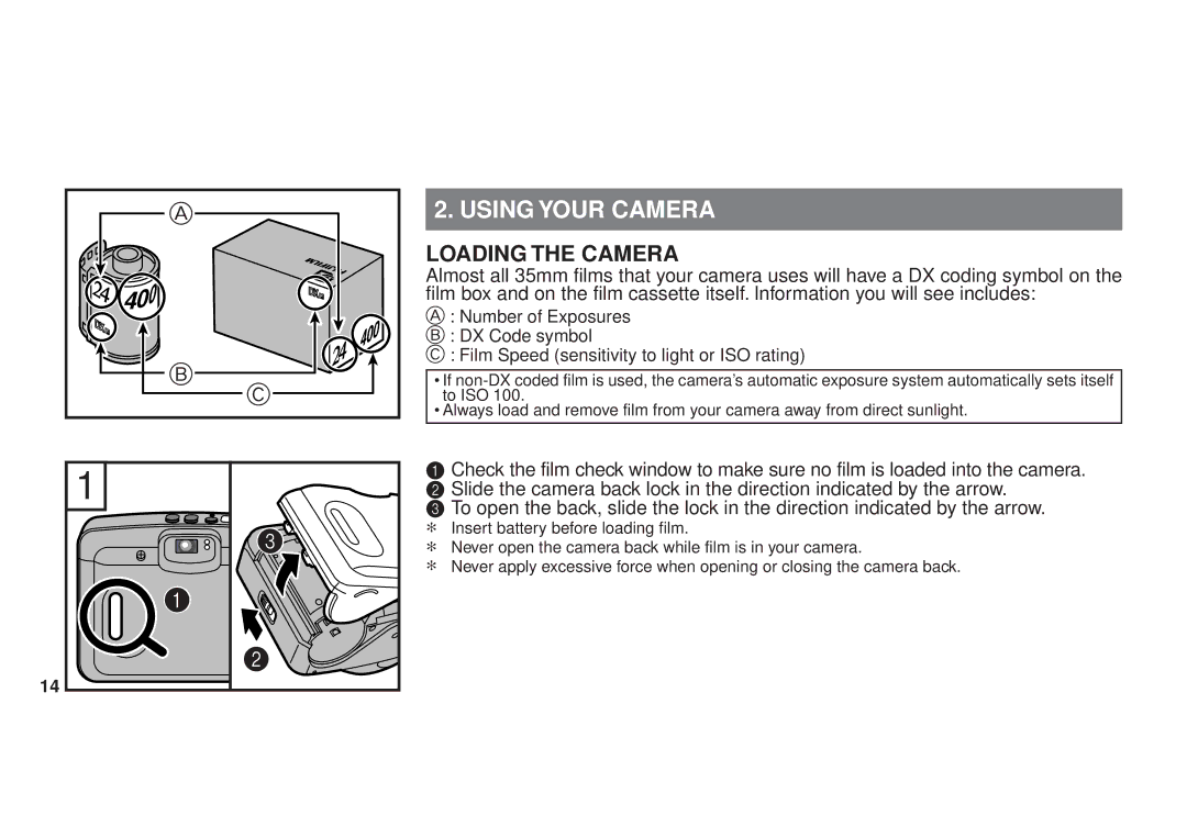 FujiFilm 120 owner manual Using Your Camera, Loading the Camera 