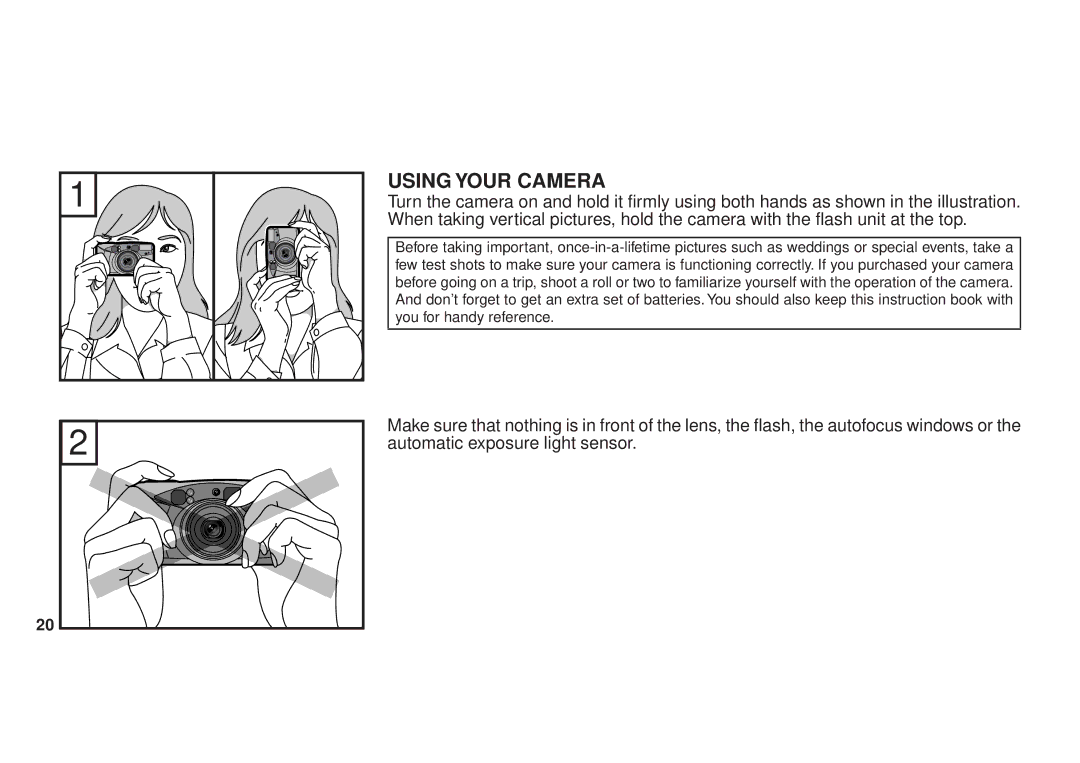 FujiFilm 120 owner manual Using Your Camera 