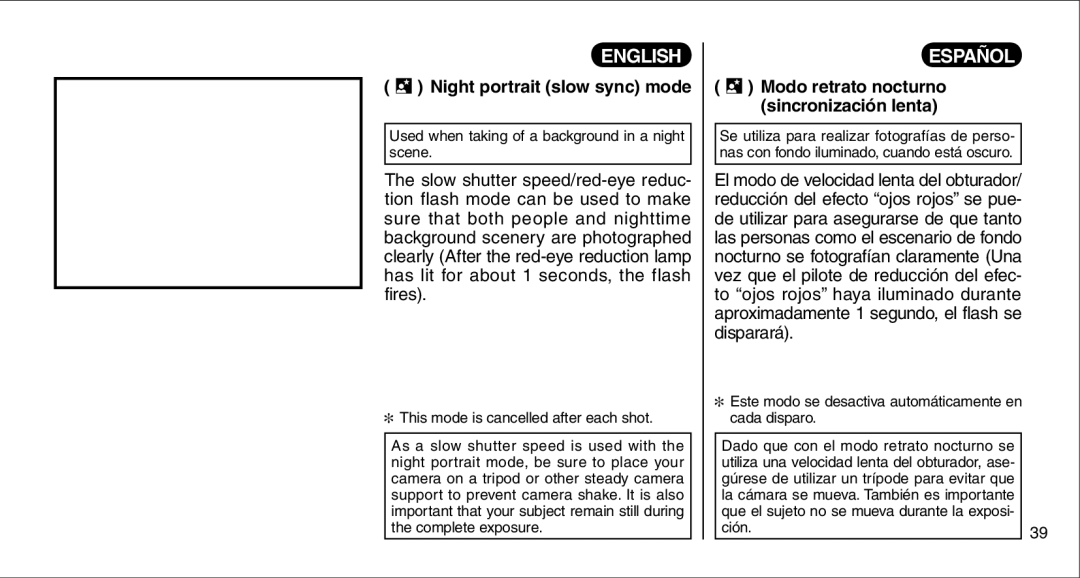 FujiFilm 135V owner manual Night portrait slow sync mode 