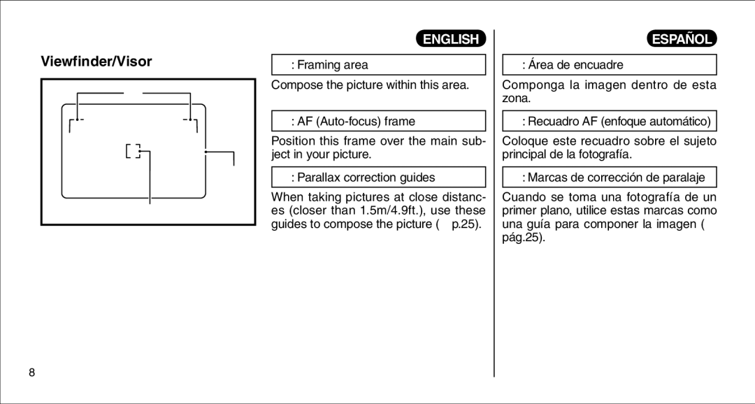 FujiFilm 135V owner manual Viewfinder/Visor 