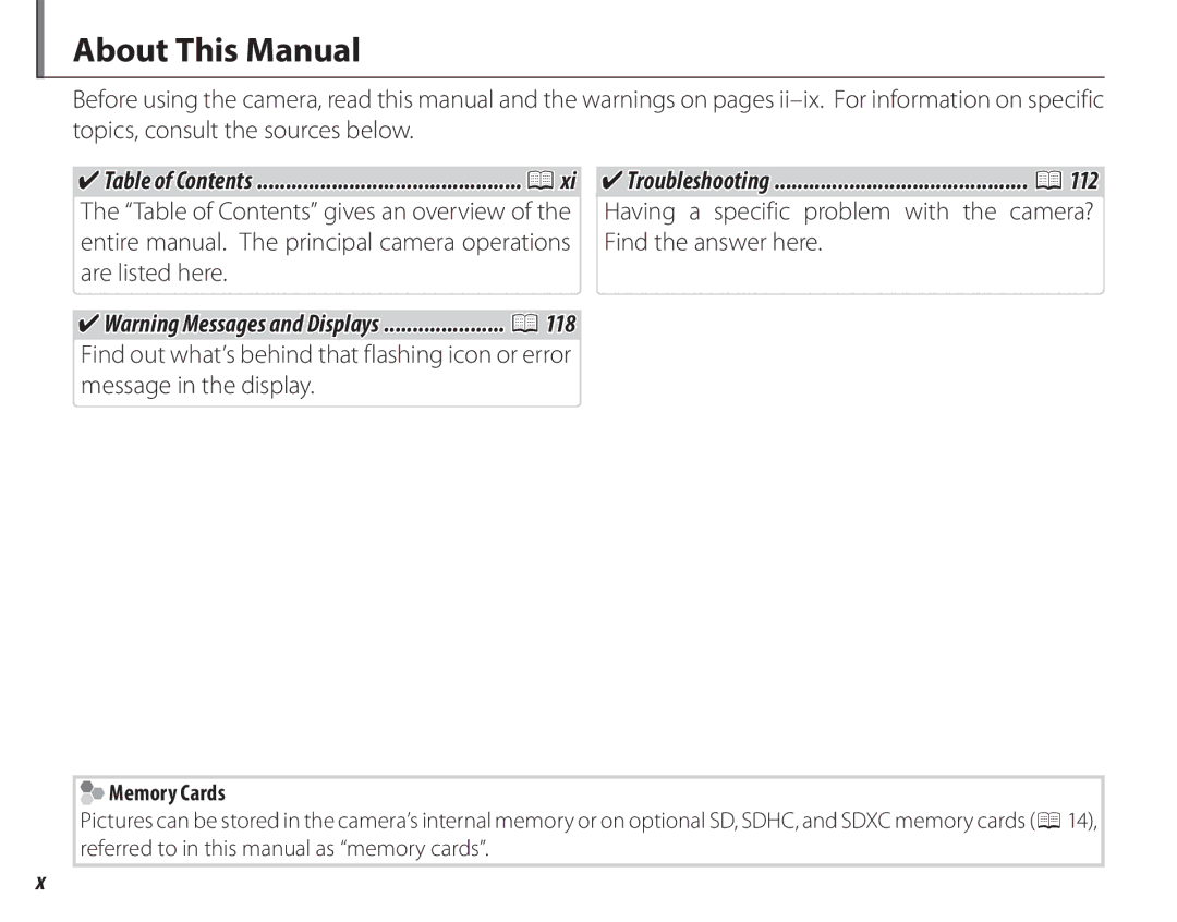 FujiFilm 16286187-4-KIT owner manual About This Manual, P118, P112, Memory Cards 