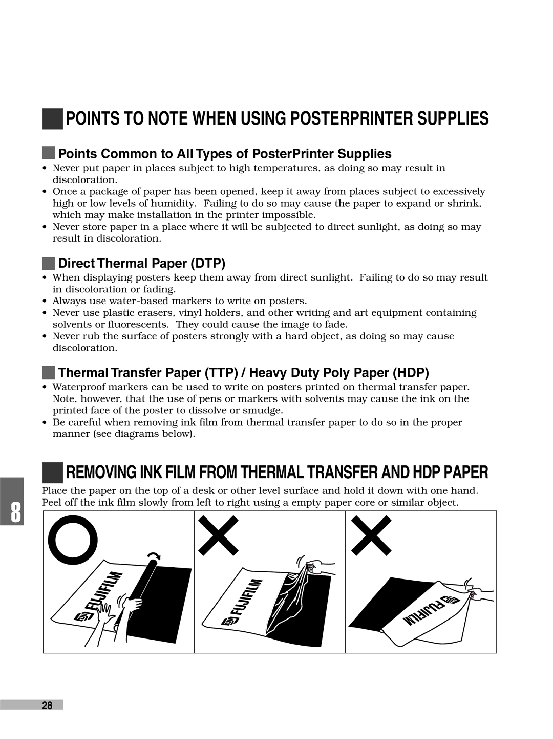 FujiFilm 3000 Points Common to All Types of PosterPrinter Supplies, Thermal Transfer Paper TTP / Heavy Duty Poly Paper HDP 