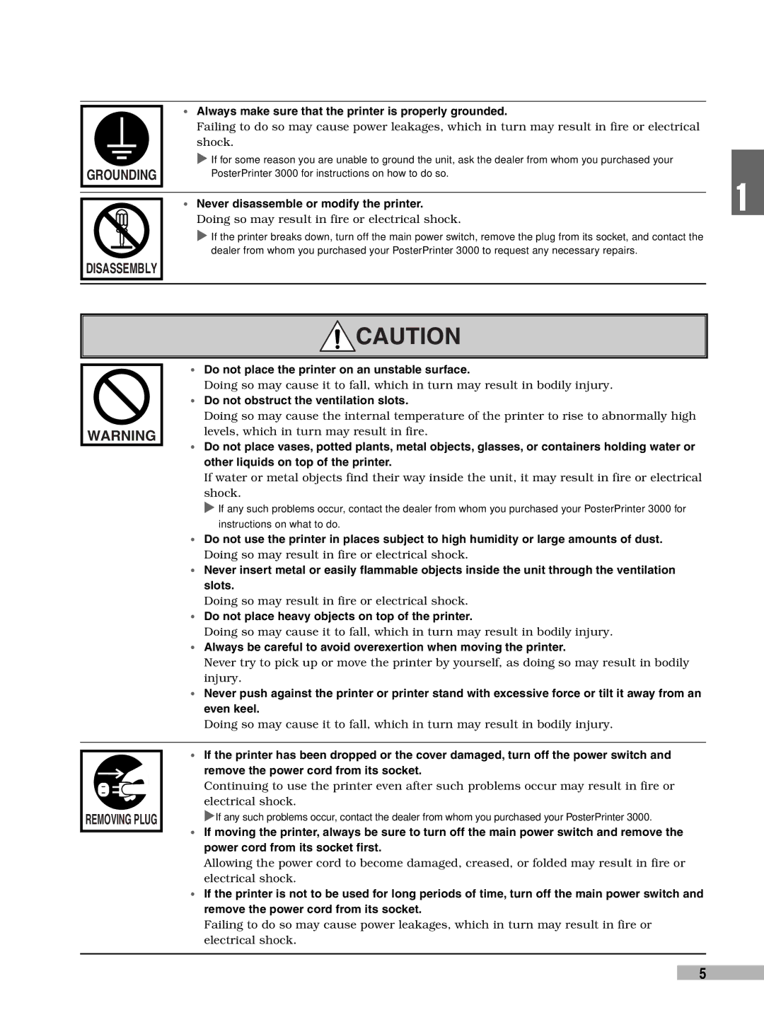 FujiFilm 3000 manual Grounding 