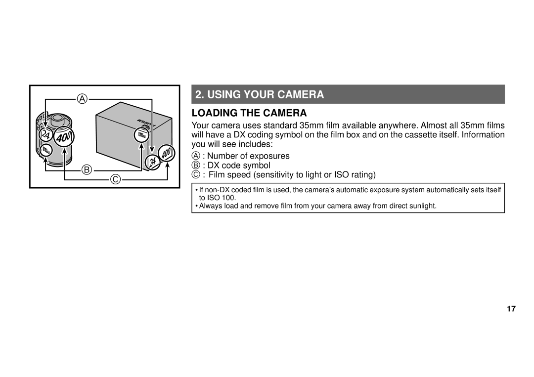 FujiFilm 38-125mm owner manual Using Your Camera, Loading the Camera 