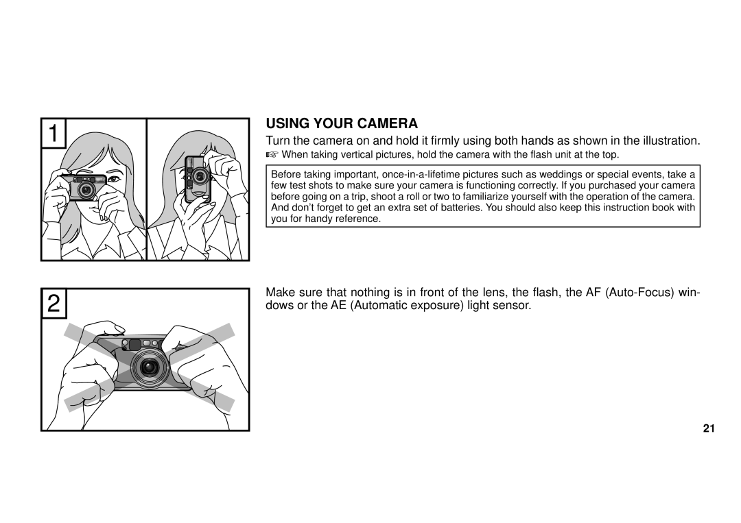 FujiFilm 38-125mm owner manual Using Your Camera 