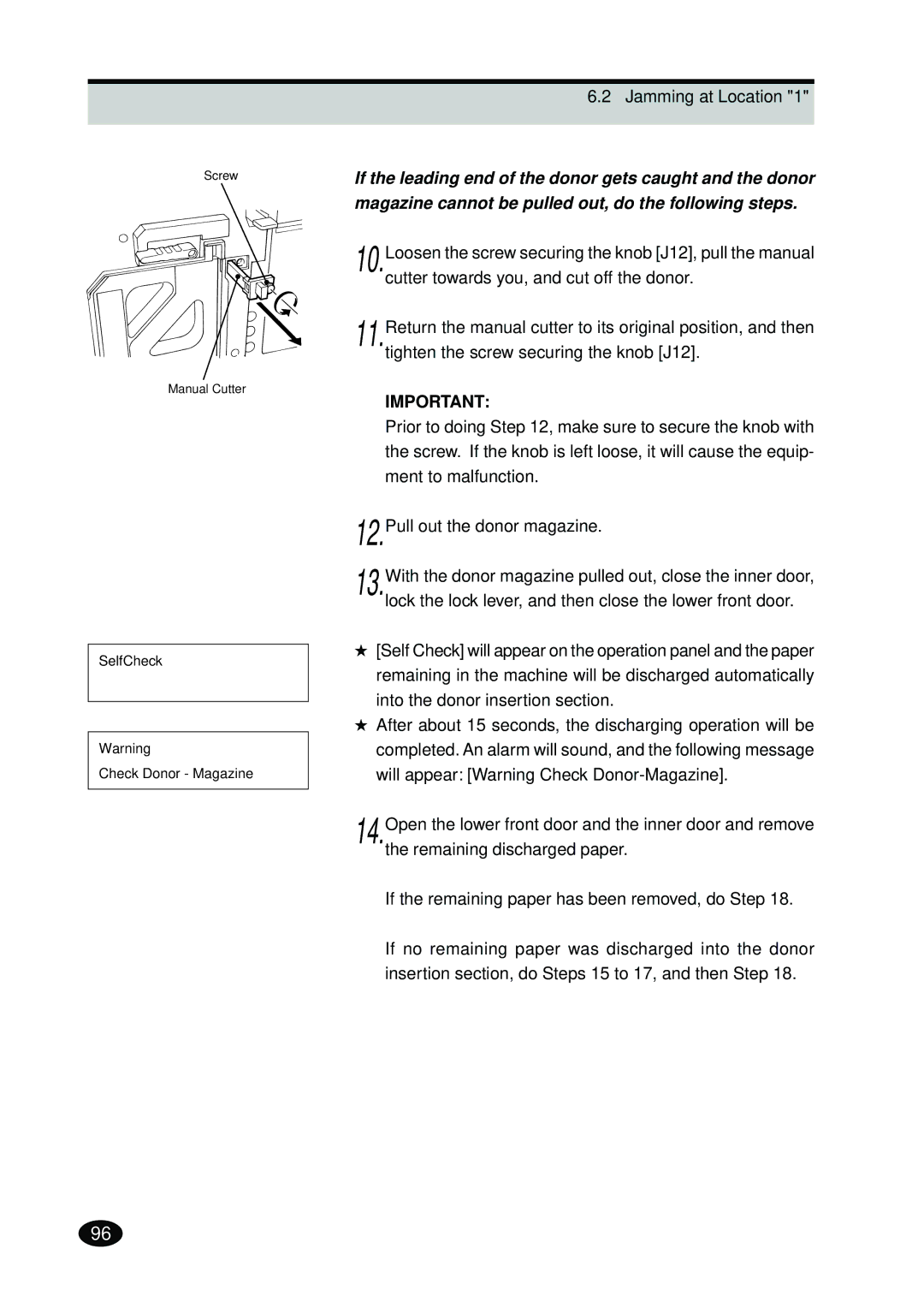 FujiFilm 4500N instruction manual SelfCheck Check Donor Magazine 