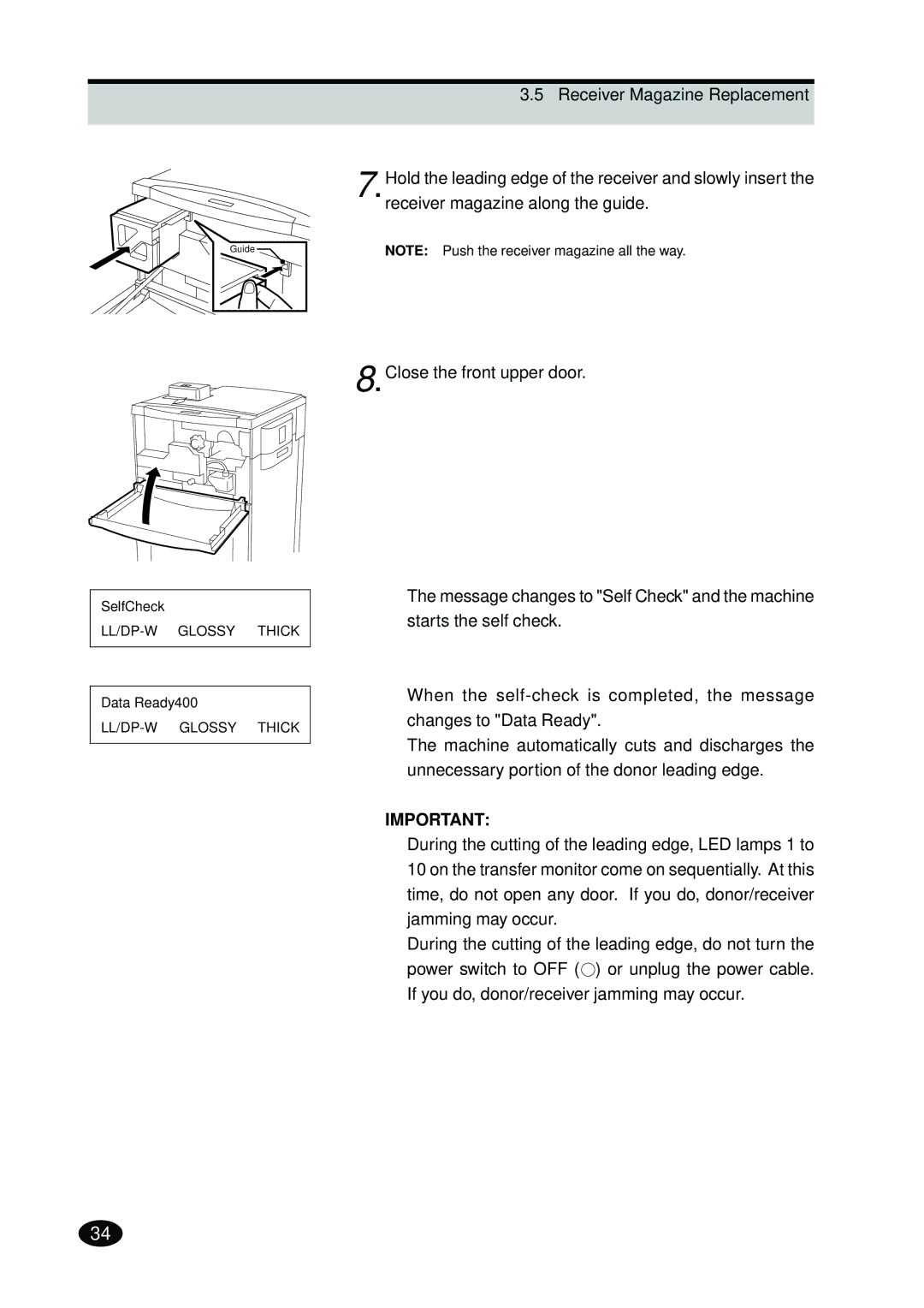 FujiFilm 4500N instruction manual SelfCheck 