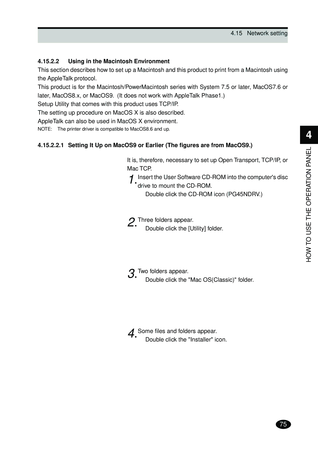 FujiFilm 4500N instruction manual Using in the Macintosh Environment 