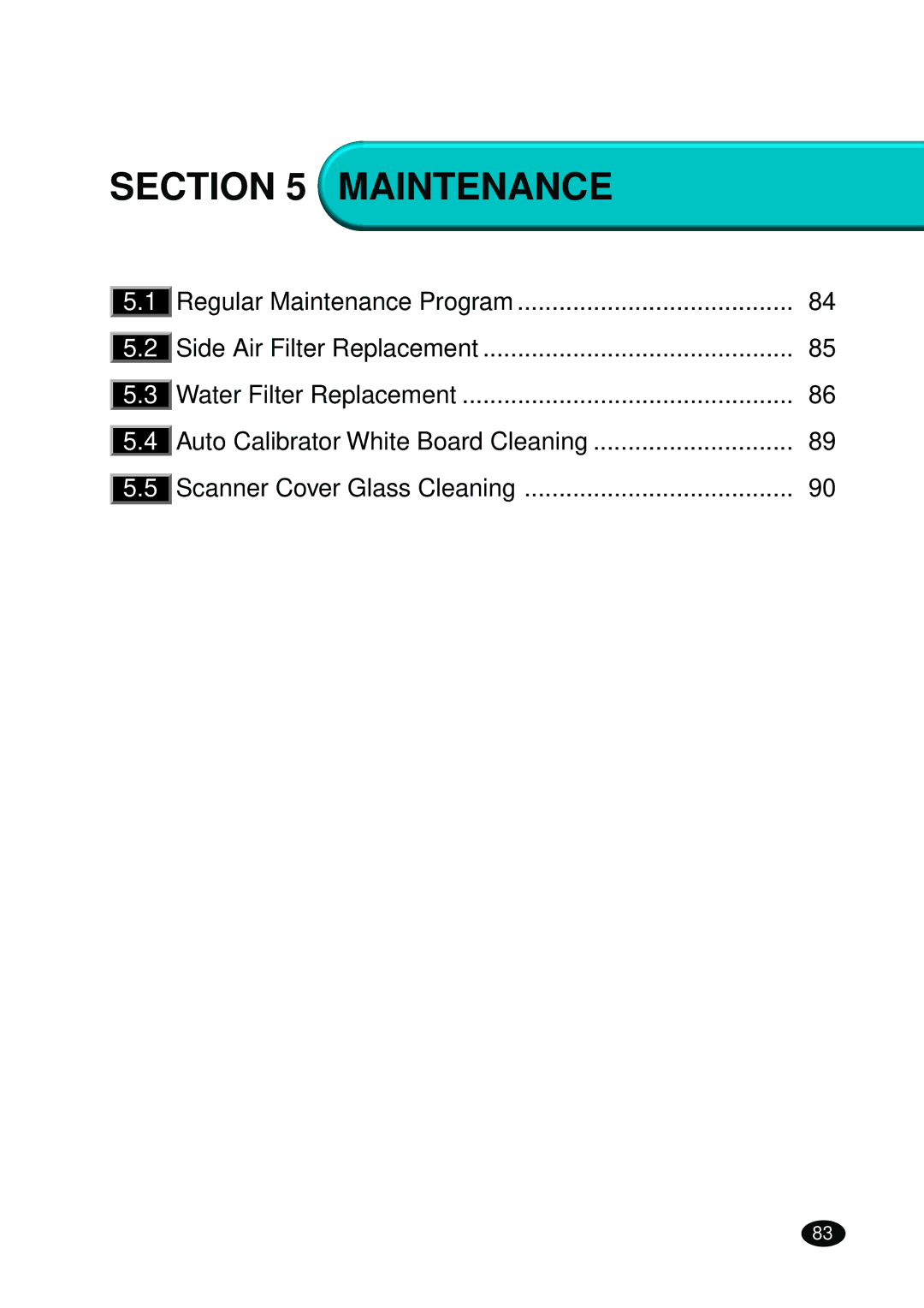 FujiFilm 4500N instruction manual Maintenance 