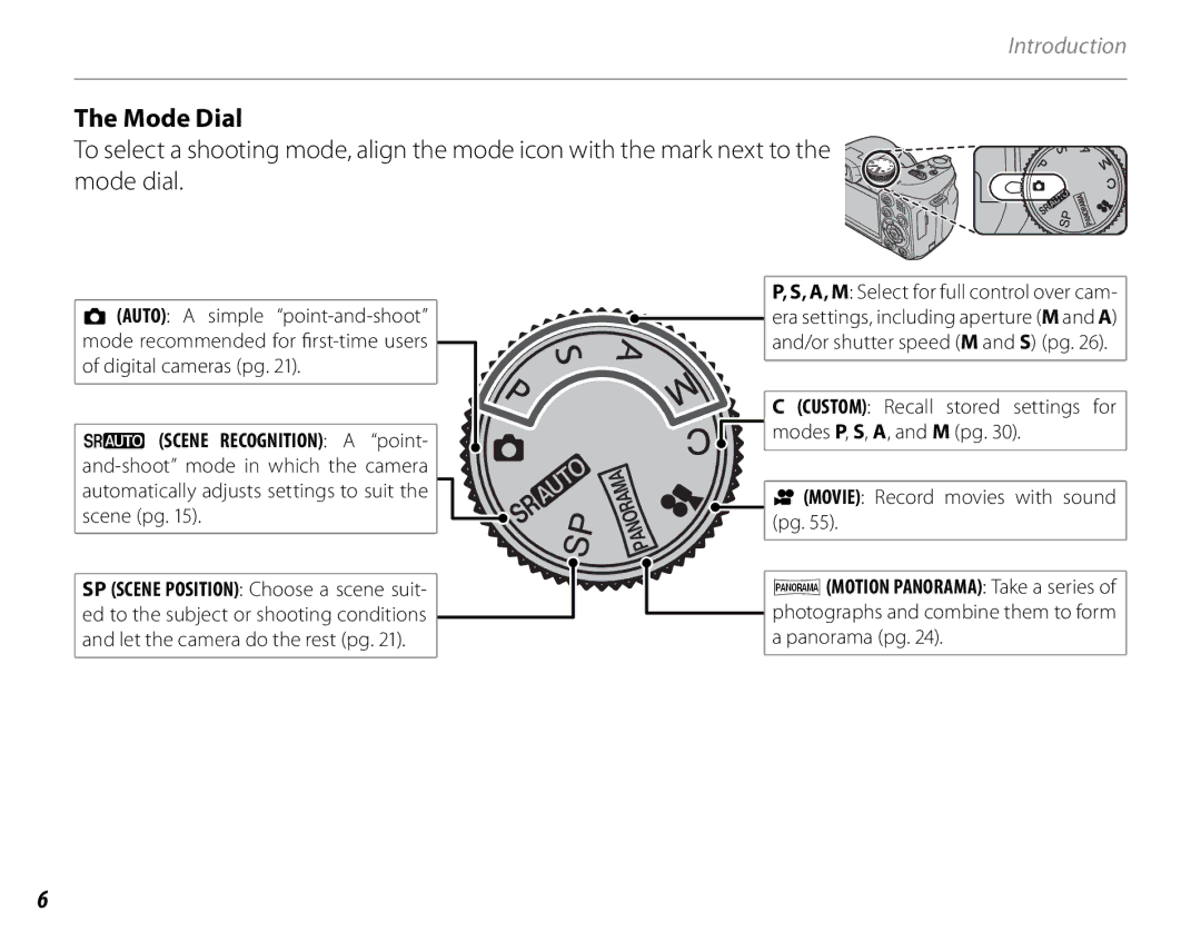 FujiFilm 600011859 owner manual Mode Dial 