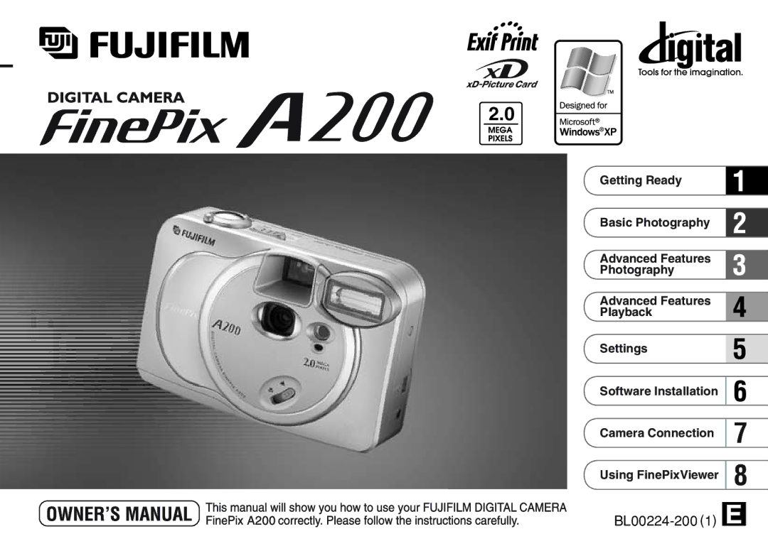 FujiFilm A200 manual Getting Ready Basic Photography 