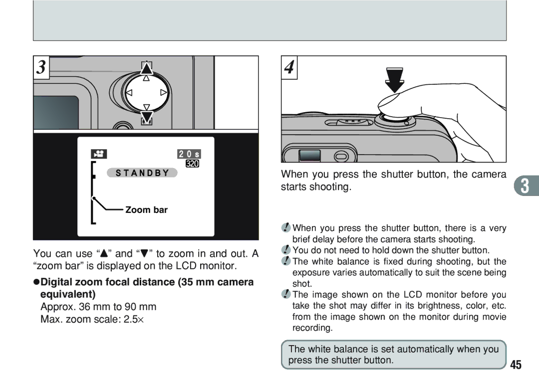 FujiFilm A200 manual Press the shutter button 