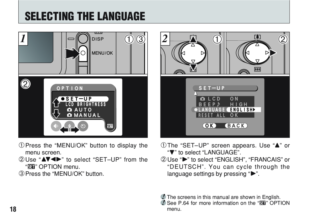 FujiFilm A200 manual Selecting The Language, 0 10 