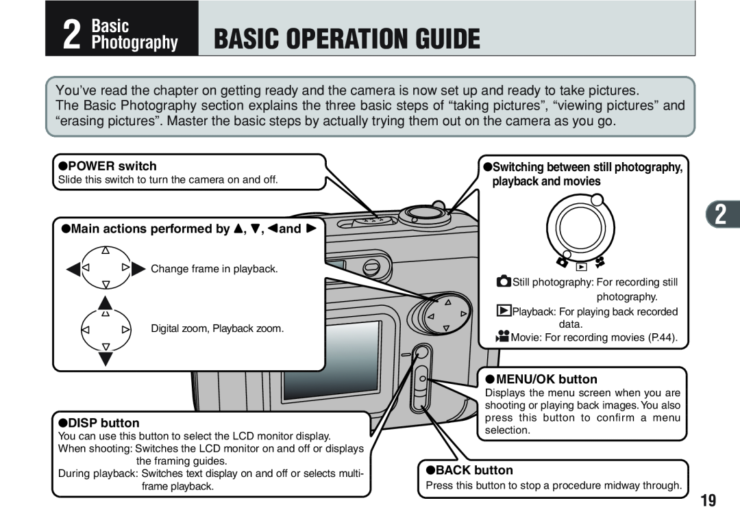 FujiFilm A200 manual Basic Operation Guide, Basic Photography 