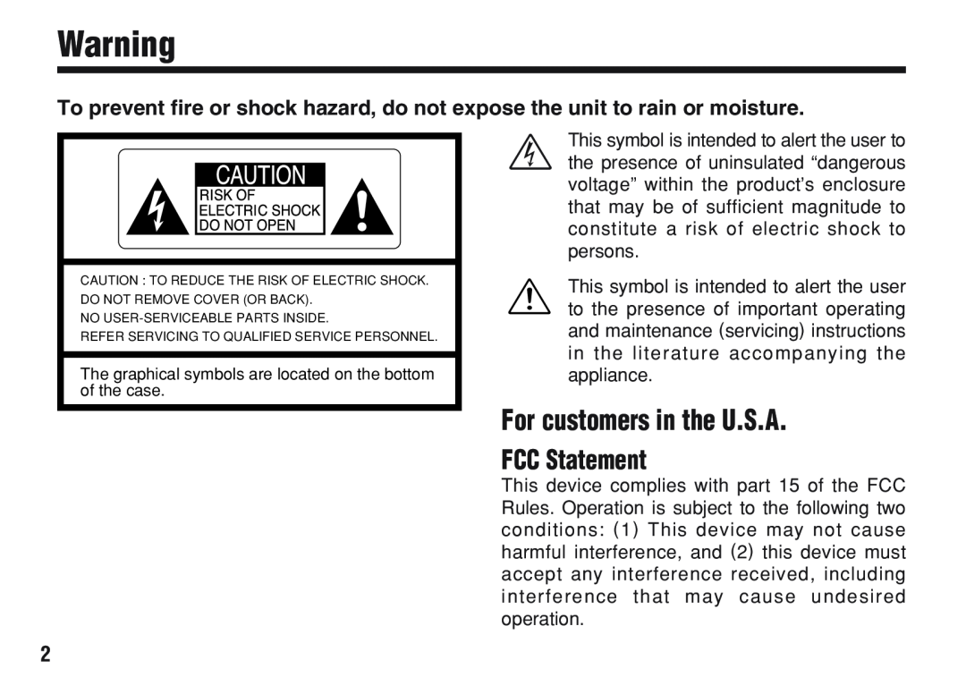 FujiFilm A200 manual For customers in the U.S.A, FCC Statement 