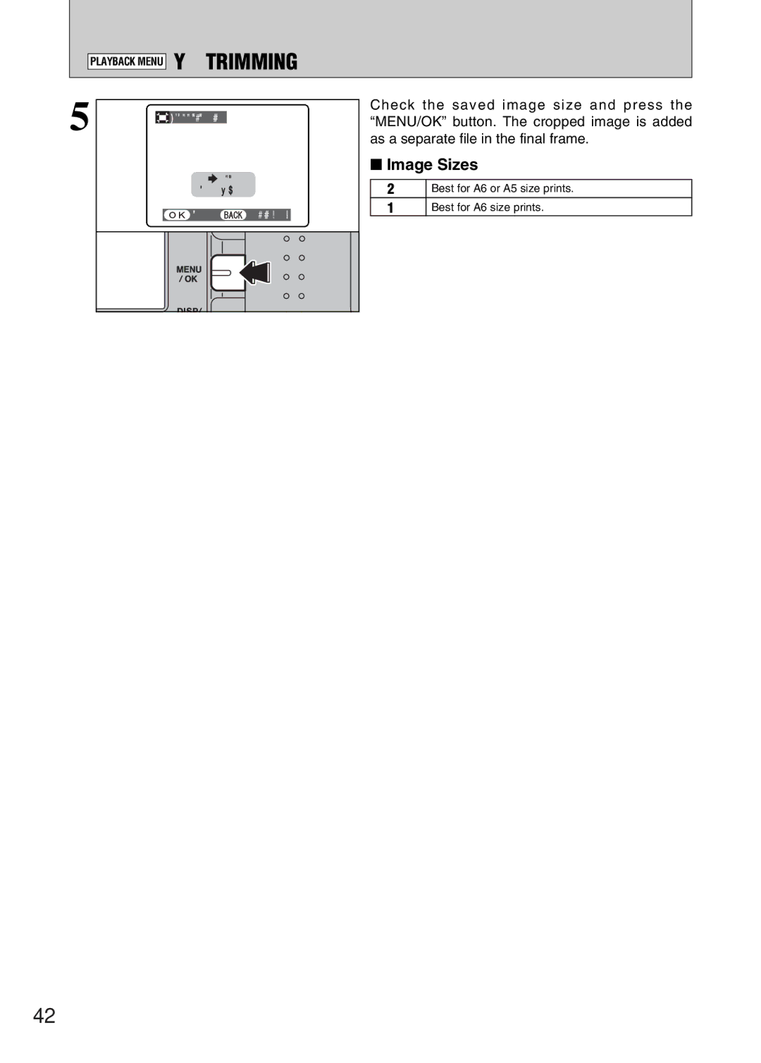 FujiFilm A330 owner manual Ytrimming 