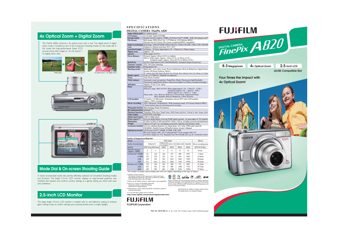 FujiFilm A820 manual 