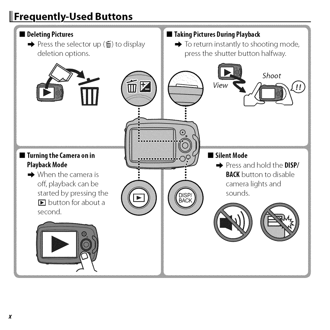 FujiFilm BLO1299-200 owner manual PlaybackMode, Silent Mode 