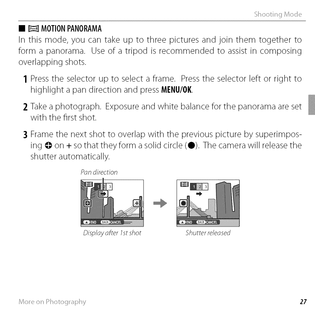 FujiFilm BLO1299-200 owner manual Motionpanorama 