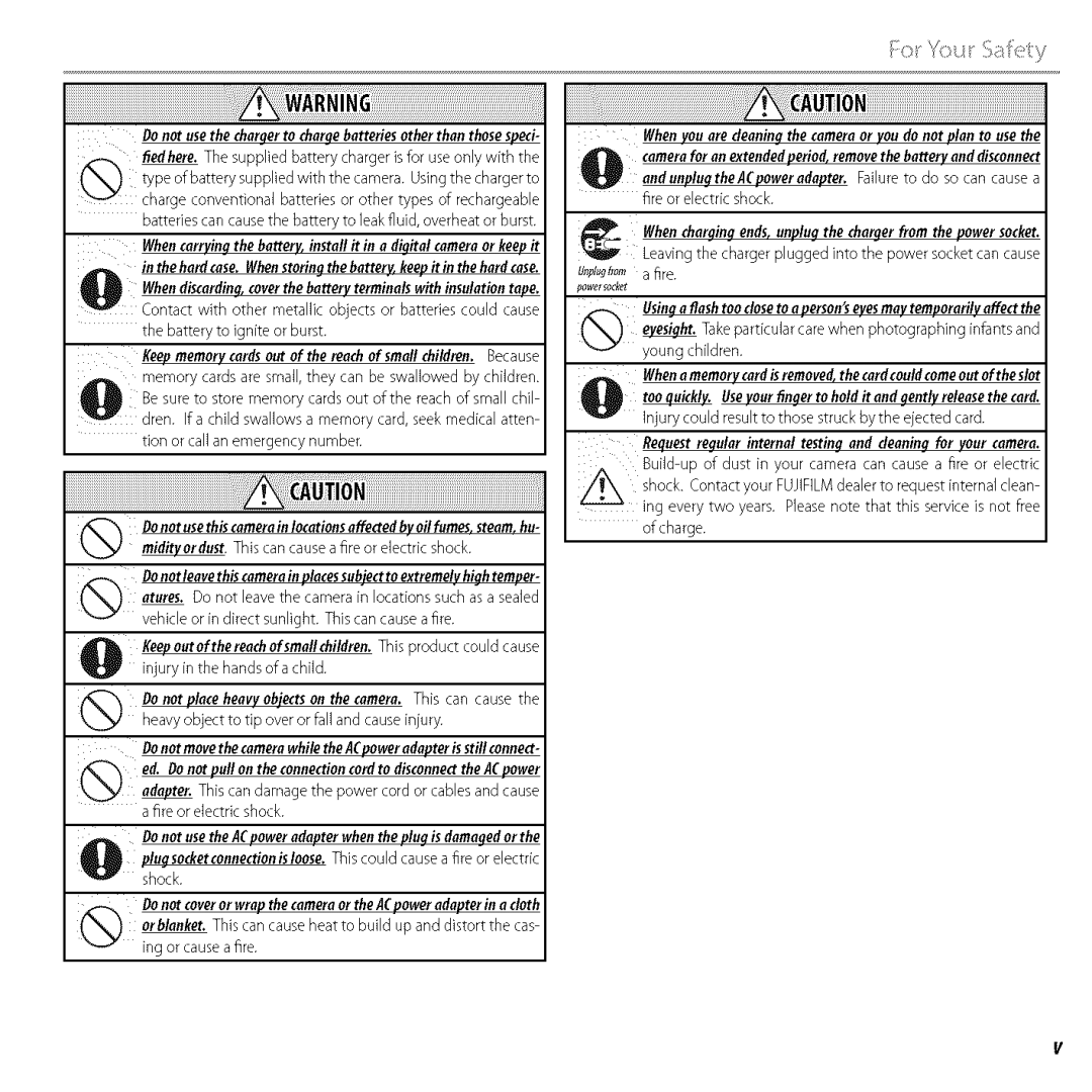 FujiFilm BLO1299-200 owner manual ¸iiiiiiii!ii I !!!i!ii, AndunplufftheACpoweradapter, Failure to do so can cause a 