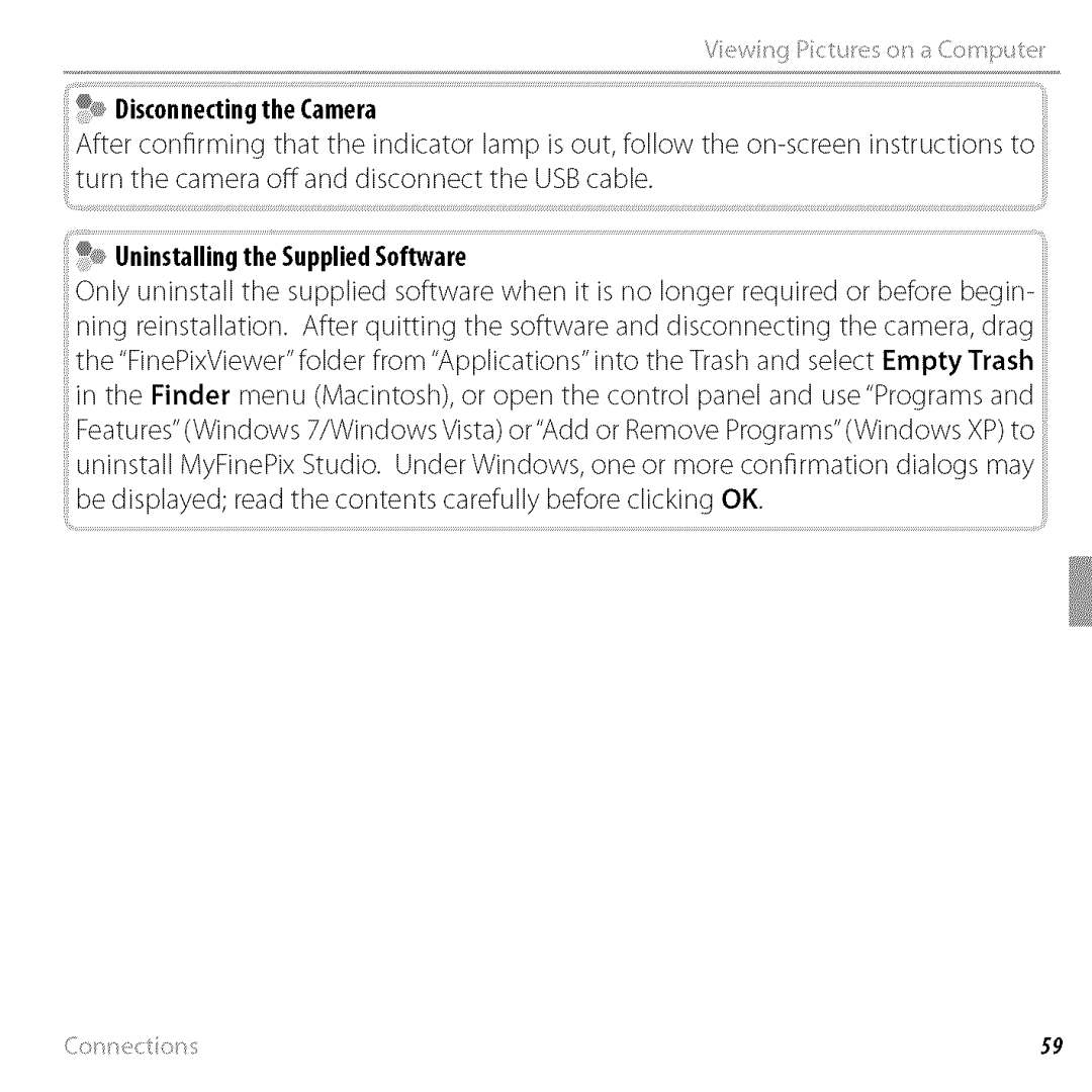 FujiFilm BLO1299-200 owner manual MDsconnectngtheCamera, Unnsta ngthe SuppedSoftware 