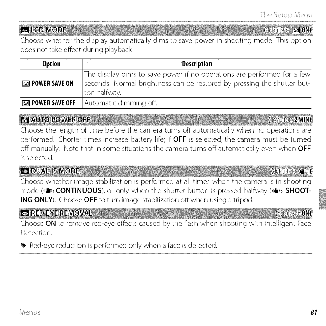 FujiFilm BLO1299-200 owner manual Doesnottakeeffectduringplayback 