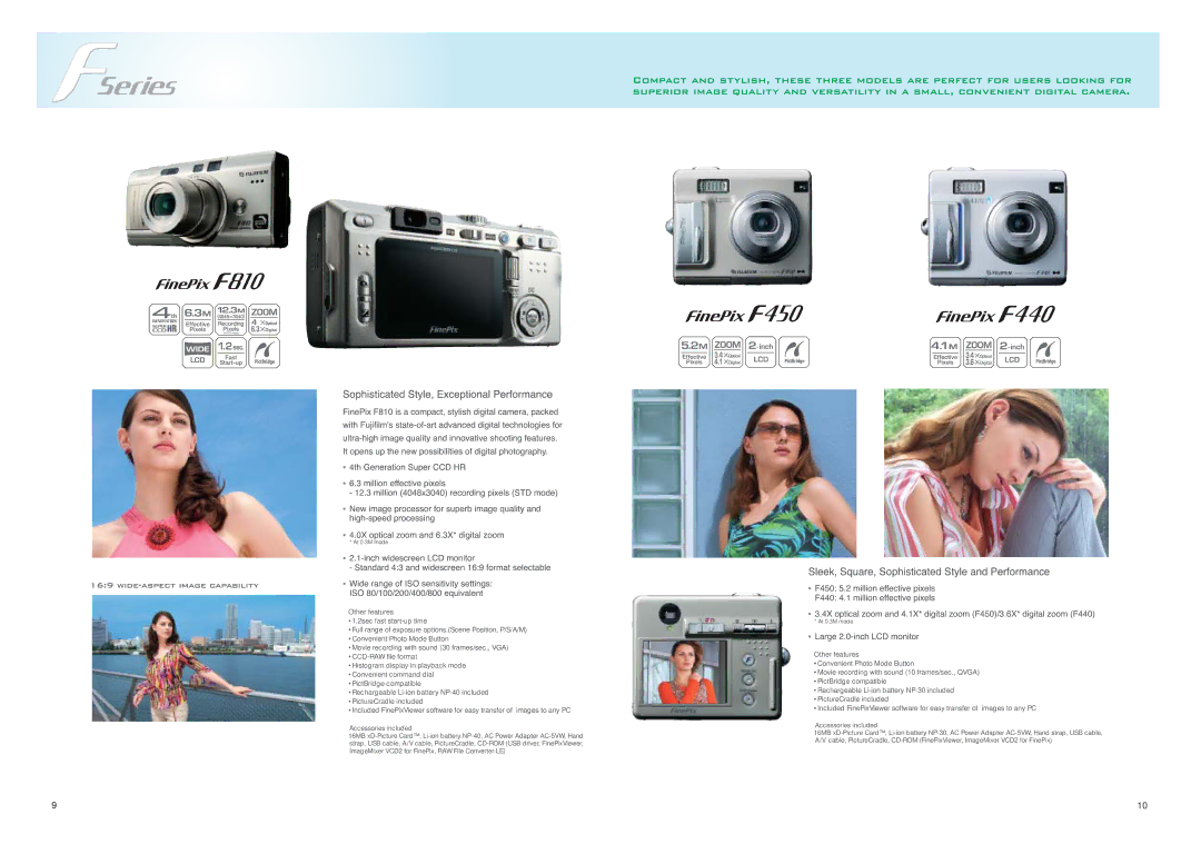 FujiFilm digital camera manual Other features 2sec fast start-up time, Other features Convenient Photo Mode Button 