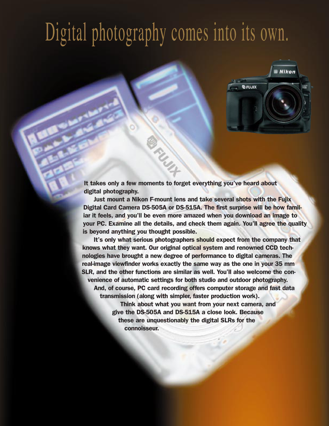 FujiFilm DS-505A, DS-515A brochure Digital photography comes into its own 