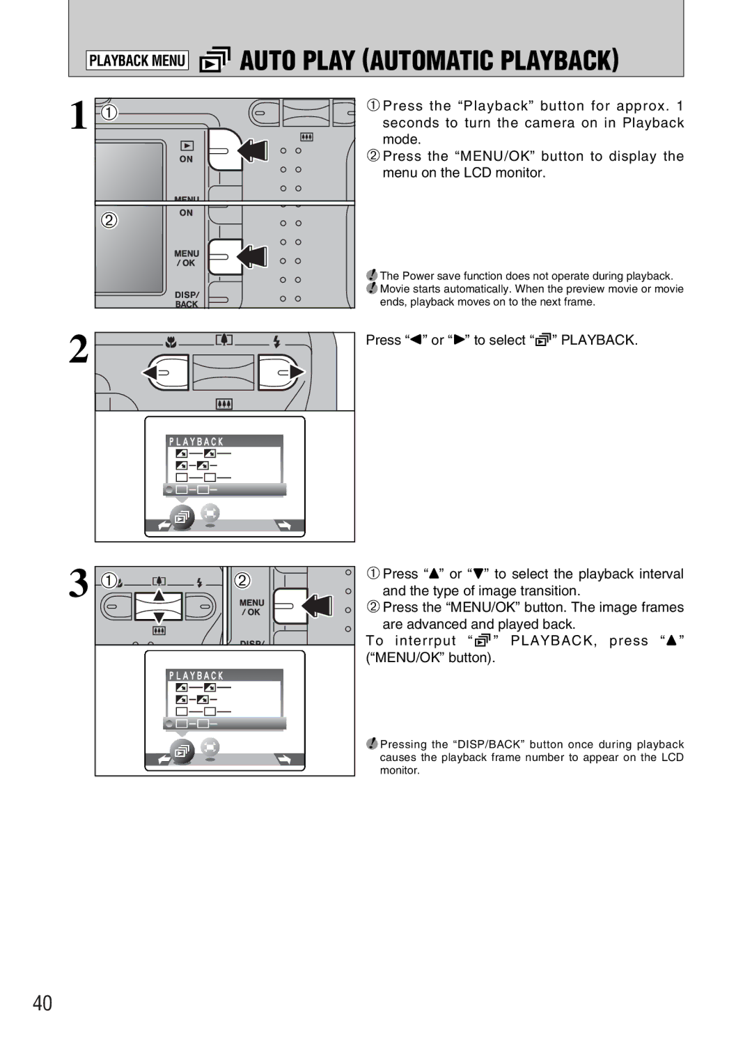 FujiFilm FinePix A330, FinePix A340 owner manual Auto Play Automatic Playback 