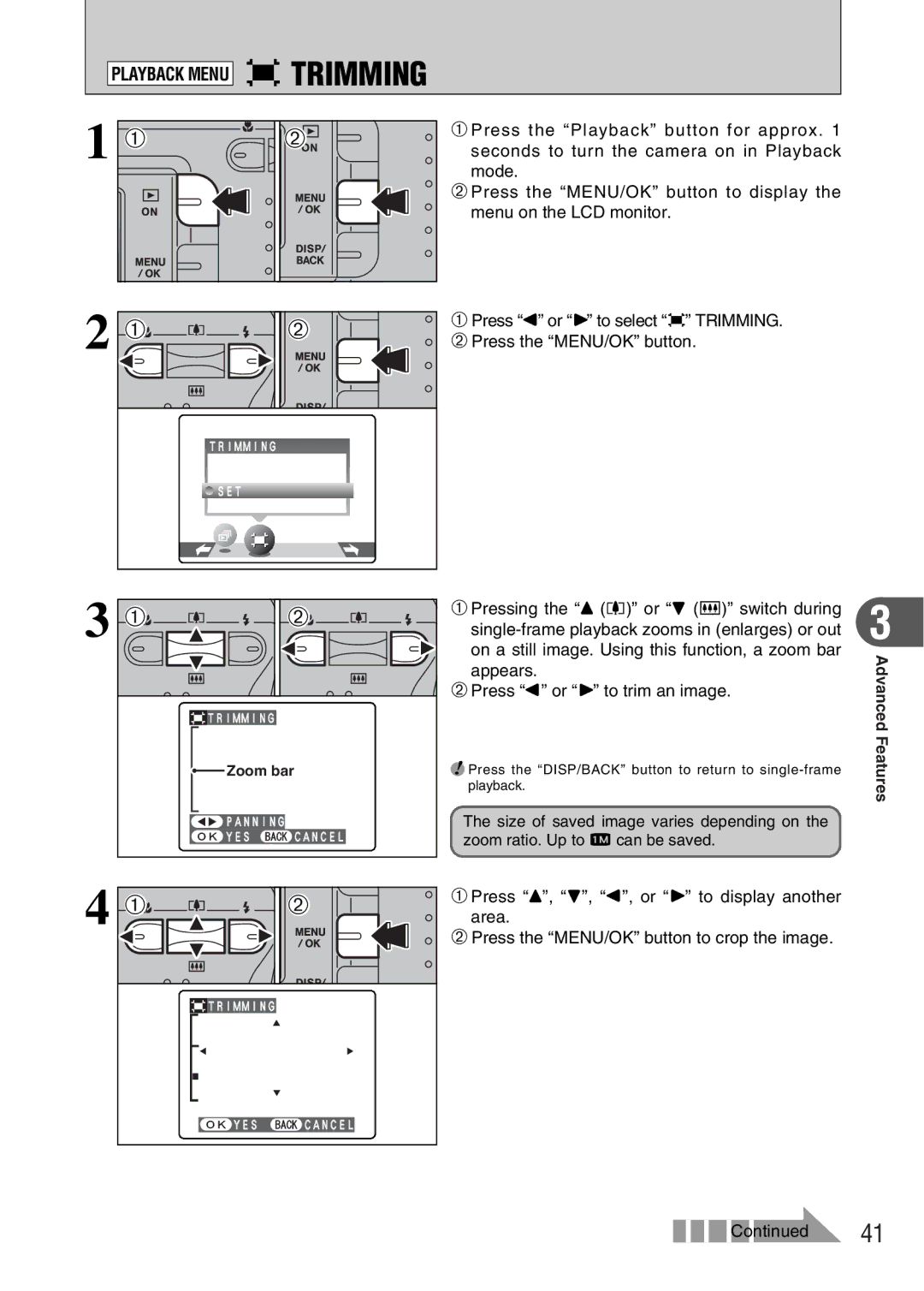 FujiFilm FinePix A340 1Press the Playback button for approx, Seconds to turn the camera on in Playback, Mode, Appears 