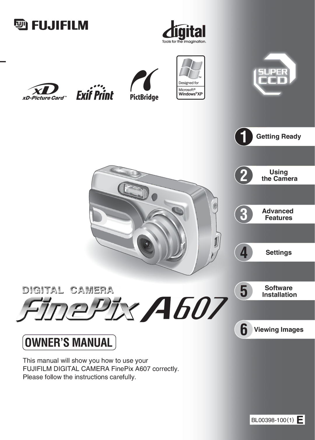 FujiFilm FinePix A607 owner manual BL00398-100 