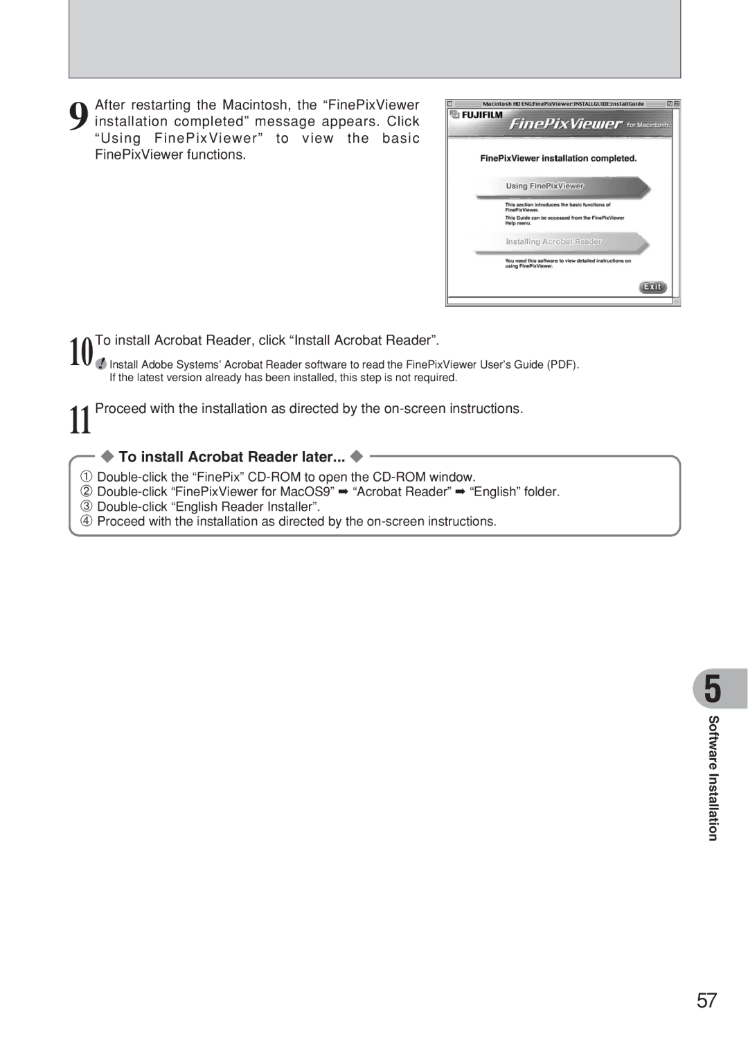 FujiFilm FinePix A607 owner manual To install Acrobat Reader later 