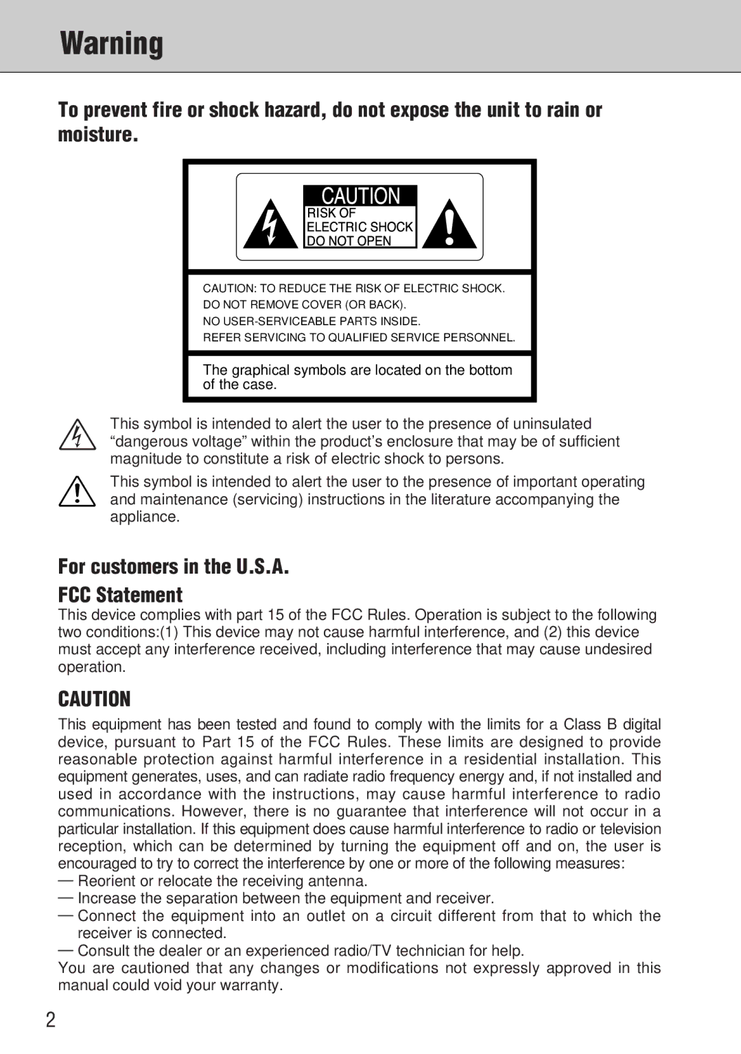 FujiFilm FinePix S1 owner manual For customers in the U.S.A FCC Statement 