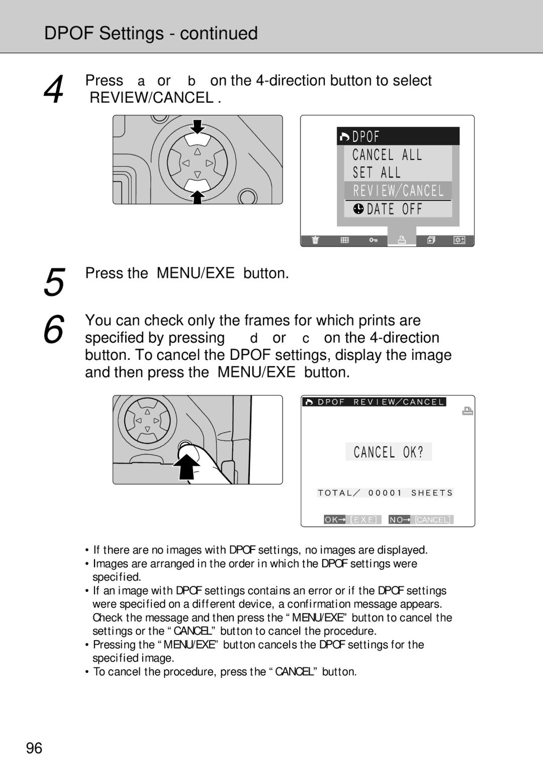 FujiFilm FinePix S1 owner manual Review/Cancel 