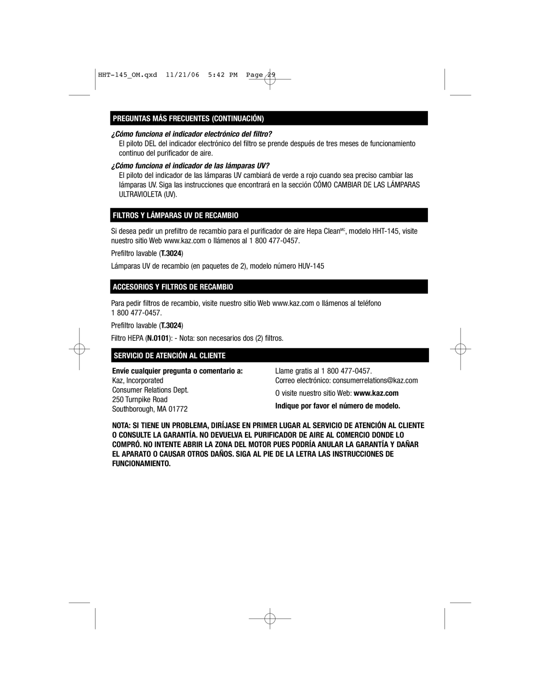 FujiFilm HHT145 ¿Cómo funciona el indicador electrónico del filtro?, ¿Cómo funciona el indicador de las lámparas UV? 