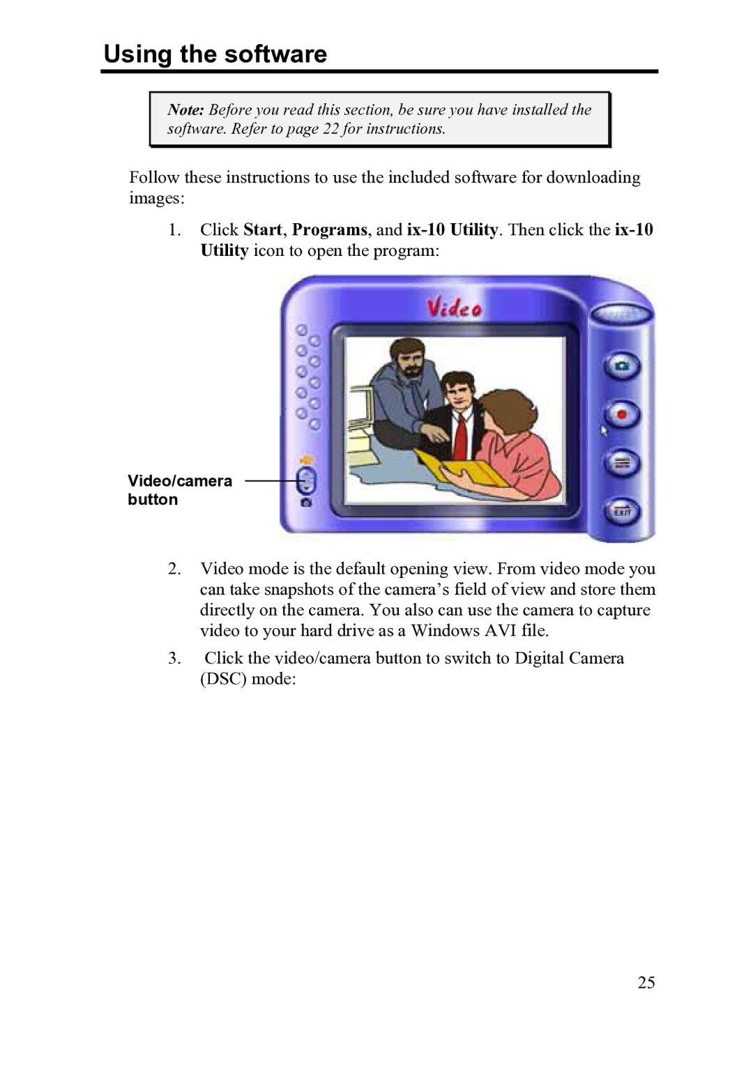 FujiFilm ix-10 manual Using the software 