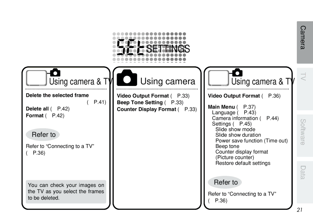 FujiFilm iX-100 user manual Settings 