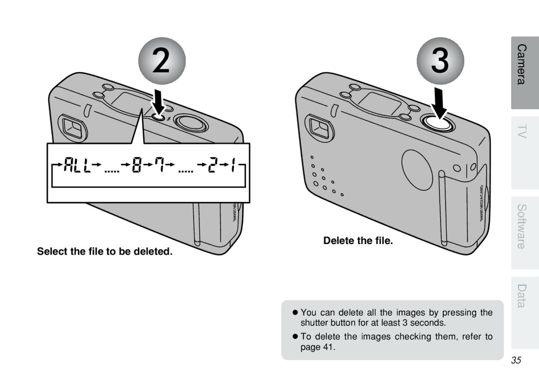 FujiFilm iX-100 user manual Select the file to be deleted Delete the file 